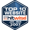 Hitwise Award Top 10 Website - Jan - Mar 2007