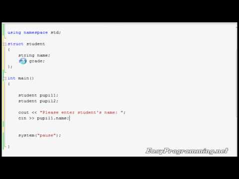 Easy Programming - Beginner C++ Tutorial - Data Structures - Structs (21)