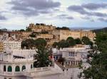 A view of the city palace in Udaipur, in Southern Rajasthan. As seen in James Bond - Octopuses.The city Palace was built concurrently with establishment of the Udaipur city by Maharana Udai Singh, in 1559 and his successor Maharanas over a period of the next 300 years. It is considered the largest royal complex in Rajasthan and is replete with history.