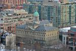 St. Lawrence Hall is a meeting hall in Toronto, Canada next to the St. Lawrence Market. It was built, alongside the new city hall, in 1850 after an 1849 fire destroyed much of the market.