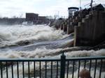 Little Falls Dam running water during the ice melt. A new group of very wealthy people from Louisville, Kentucky decided they wanted to build a new dam in Little Falls.