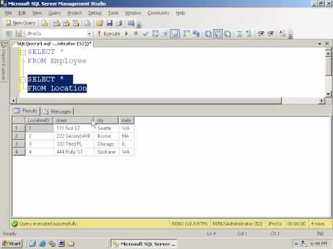 SQL tutorial on inner join queries. Writing Queries to combine two tables in one results query.