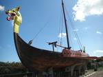 A 20th century replica of a Viking long ship, known as the Hugin.Society in 8th century Scandinavia was (unlike the British Isles) still pre-literate, existing in the final state of European prehistory, in a period known by archaeologists as the Iron Age.