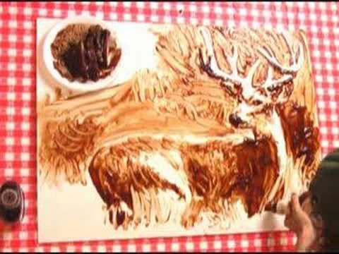 REDNECK ART made with BBQ RIBS - Speed Painting