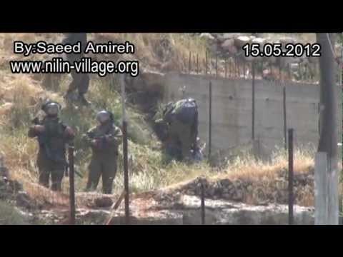 Brutal attempt to arrest a Palestinian guy during Nakba 64 anniversary Demo@Ofer Jail