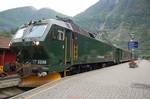 NSB El 17 2230 on Flåm Line in the line's green livery. The NSB El 17 is a class of twelve electric locomotives built by Thyssen-Henschel and Norsk Elektrisk & Brown Boveri (NEBB) for the Norwegian State Railways (NSB).