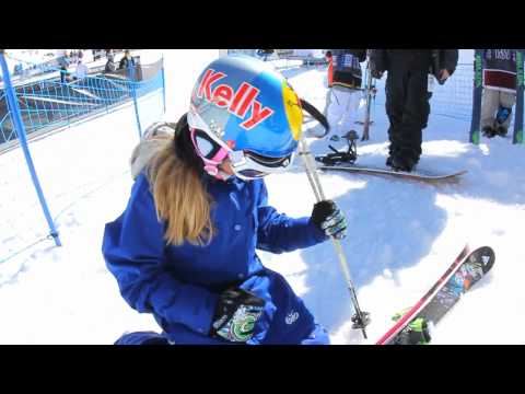 Kelly Sildaru 10 year old skier goes to the European Winter X Games but too young to compete