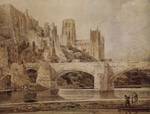 While still a youth, Girtin became friends with J. M. W. Turner and the two teenagers were employed to colour prints with watercolour.[2] Girtin exhibited at the Royal Academy from 1794. His architectural and topographical sketches and drawings soon established his reputation, his use of watercolour for landscapes being such as to give him the credit of having created Romantic watercolour painting. He went on several sketching tours, visiting the north of England, North Wales and the West Countr