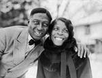 Huddie Ledbetter (Lead Belly) and Martha Promise Ledbetter, Wilton, Connecticut, February, 1935.