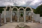 The Golden Church at the ancient Bulgarian capital, Preslav (partial reconstruction)... View from the chancel... Preslav, the capital of the First Bulgarian Empire...