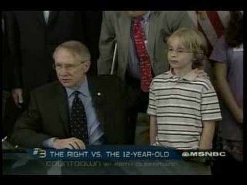 Sen. Mitch McConnell Vs 12 Year Old Boy On SCHIP