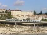 Jerusalem Light Rail running through Pisgat Ze'ev.Archaeological evidence shows that in the biblical period, the site encompassed small agricultural villages along routes north from Jerusalem to Nablus and the Galillee.