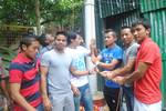 India East Bengal Football Players during the Flag Hosting Programme at East Bengal Club Tent in Eastern India City