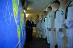 Sailors assigned to the guided-missile submarine USS Georgia (SSGN 729) tour CNN studios during Atlanta Navy Week 2010.