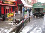 Oil spill trickles west towards 8th Avenue. The New York City Subway's 47th–50th Streets – Rockefeller Center station on the IND Sixth Avenue Line offers service on the B D F M trains.