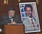 File - Dr. Judea Pearl, father of American journalist Daniel Pearl, who was killed by terrorists in 2002, speaks in Miami Beach, Fla., Sunday, April 15, 2007.