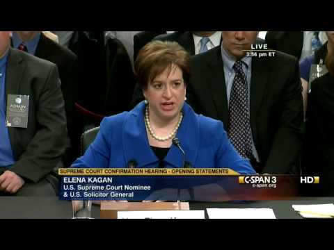 Elena Kagan Opening Statement