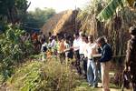 INDIA-VILLAGER-RECOVER-EMPTY-CATRIDGES-PONDThe CBI officials seen standing beside a pond in Netai village of Lalgarh on Sunday from where empty cartridges were recovered as evidence of carnage in Eastern India ------ WN/BHASKAR MALLICK