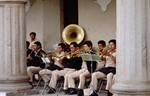 Local band Misikkapelle in Chichicastenango, Guatemala 1996. Chichicastenango is composed of the municipal seat and 81 rural communities.