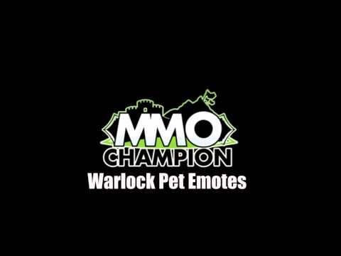 Mists of Pandaria Warlock Pet Emotes