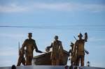 Statue depicting Joes Rizal landing in Dapitan City, Zamboangga del Norte - Philippines - bronze sculpture