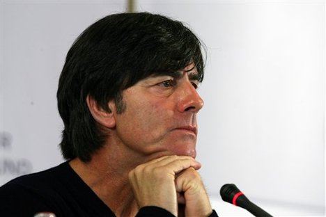 German head coach Joachim Loew speaks during a press conference of the German squad in Istanbul, Turkey, Thursday Oct. 6, 2011. Germany will face Turkey in a group A qualification match for the Euro2012 championships in Istanbul on Friday Oct. 7.