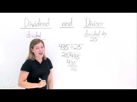 What's a Dividend and What's a Divisor?