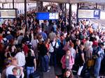 People at a Dutch train station. The English noun people (singular 