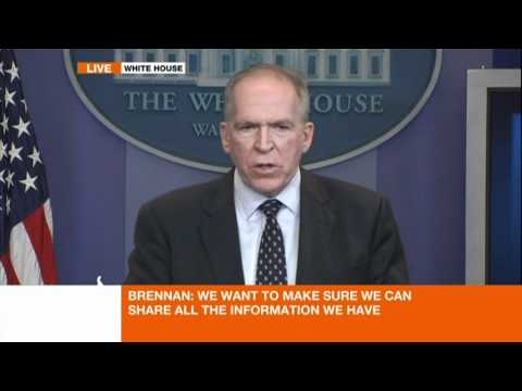 US Deputy National Security Advisor John Brennan speaks to the media