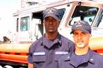 SEATTLE, Wash. (July 3) --- Portraits of Petty Officer 3rd Class Corey E. Anderson and Petty Officer 3rd Class Cyrus C. Bowthorpe of the Coast Guard's first Marine Safety and Security Team in Seattle. MSSTs are domestic mobile units that possess specialized training capabilities to perform a wide spectrum of port safety and security operations. They are modeled after the Coast Guard's Port Security Units (PSUs) and Law Enforcement Detachments (LEDETs). MSSTs are being establised to protect milit