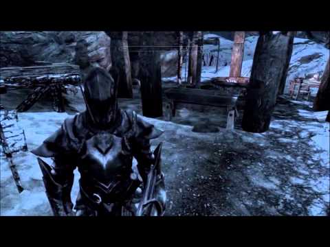 Skyrim: Ebony Amor, where to get ebony ore, fast level up on Mammoths