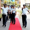 Air Marshal DC Kumaria reviewing the Guard of Honour on taking over as the Vice Chief of the Air Staff at Air Headquarters Vayu Bhawan New Delhi on 01 June 2012.