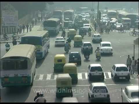 New Delhi traffic crossing...