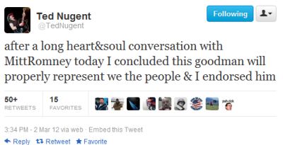 Nugent tweet