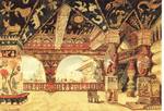 Viktor Vasnetsov. Palace of Tsar Berendei. Set desighn for Rimski-Korsakov opera Snow Maiden, 1885, watercolor