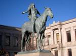 Appeal to the Great Spirit by Cyrus Dallin outside of the Museum of Fine Arts, Boston