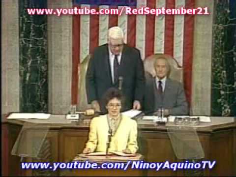 President Cory Aquino's historic speech (1/3) before the US Congress (9-18-1986)