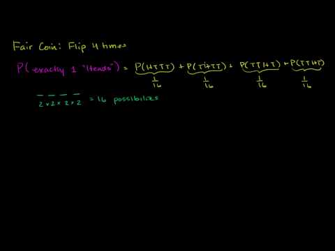 Getting Exactly Two Heads (Combinatorics)