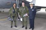 Air Chief Marshal NAK Browne, Chief of the Air Staff after a one hour sortie in the Rafale Aircraft at St. Dizier Airbase. Also seen in the picture are commandant (Squadron Leader) Kubiak Thierry, Commander of the Rafale Squadron and General Jean-Paul Palom鲯s, Chief of Staff of the French Air Force.