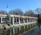 Boathouse Cafe Rowboats and kayaks are rented on an hourly basis at the Loeb Boathouse, which also houses a restaurant overlooking the Lake, New York.