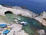 Cala fonte in Ponza. During Roman times, Nero Caesar, eldest brother of Caligula, was deported to Ponza in AD 29, where in 30 AD he was put to death.