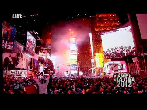 New York Times Square Ball Drop 2012 LIVE HD!