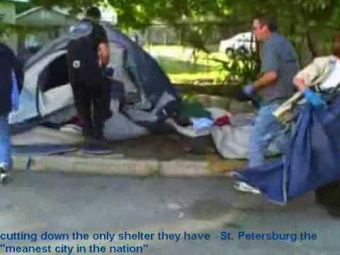 St. Petersburg Police cutting up homeless tents