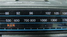 Close up of tuner on radio circa 1980s