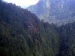 In this photo released by Indonesian Air Force, the wreckage of a missing Sukhoi Superjet-100 are scattered on the mountainside in Bogor, West Java, Indonesia, Thursday, May 10, 2012.