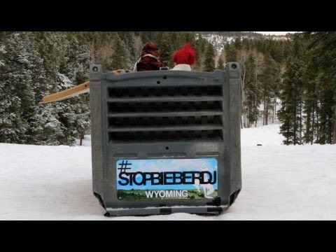 Wyoming Porta Potty Sledding