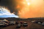 Smoke from the High Park fire seen from the Incident Command Post at the Colo. National Guard Readiness Center near Fort Collins, Colo. (Official Army National Guard photo by 2nd Lt. Skye Robinson) (Released)