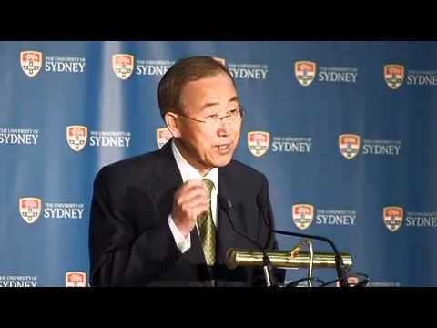 UN Secretary-General Ban Ki-moon Address at University of Sydney Sept. 8, 2011