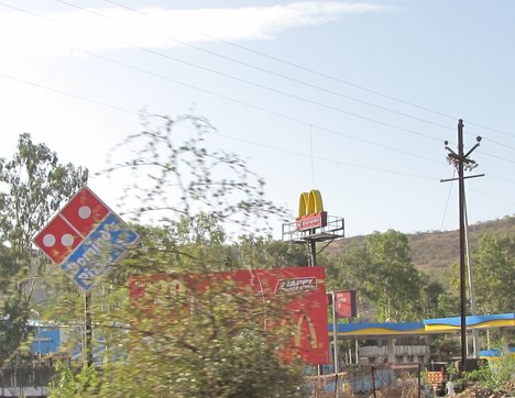 McDonald's restaurant on the highway