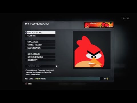 Angry Birds - Red Bird Emblem // Call of Duty Black Ops Emblem Tutorial